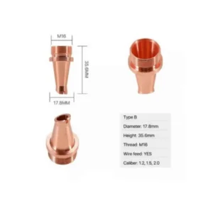 Fiber Lazer Kaynak Nozulu H35.6mm M16